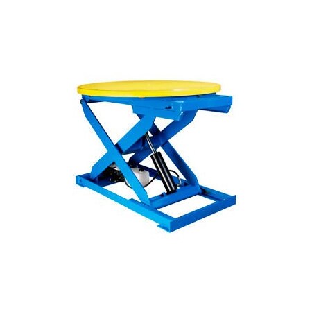 Bishamon Industries Corp. BishamonÂ OPTIMUS Lift2K Lift Table 43" Dia. Turntable 2000 Lb. Cap. Hand Control L2K-TT-H